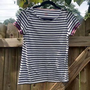 Boden striped tee shirt, navy and cream, Stripes Ahead of the Rest